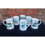 SIX DANBURY MINT ROYAL AIR FORCE PINT MUGS