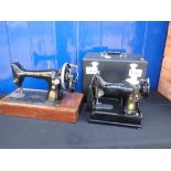 A SINGER MODEL 222K ELECTRIC SEWING MACHINE