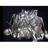 A QUANTITY OF SILVER-PLATED AND OTHER CUTLERY