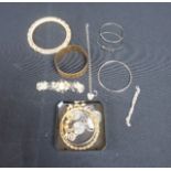 A SILVER PADLOCK, AND OTHER JEWELLERY