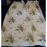 A PAIR OF COUNTRY HOUSE CHINTZ CURTAINS