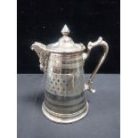 A 19TH CENTURY SILVER PLATED JUG