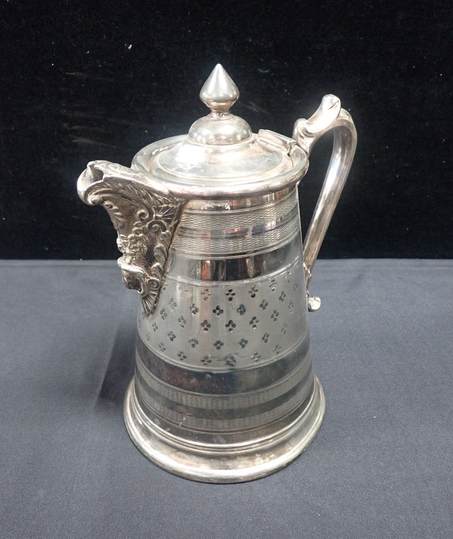 A 19TH CENTURY SILVER PLATED JUG - Image 2 of 2