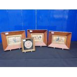 THREE NURSERY PRINTS IN MAHOGANY FRAMES