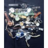 A QUANTITY OF VARIOUS GENTLEMENS' WRISTWATCHES