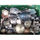 A QUANTITY OF SILVER-PLATED WARE