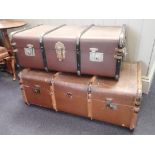 TWO VINTAGE TRAVELLING TRUNKS