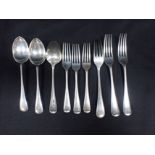 A QUANTITY OF SILVER SPOONS AND FORKS