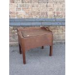 A GEORGE III MAHOGANY RECTANGULAR NIGHT COMMODE