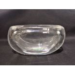 JAMES HOGAN FOR POWELL: AN OVOID FREE FORM CLEAR GLASS VASE