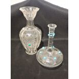 A VICTORIAN CUT GLASS VASE