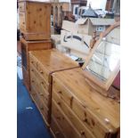 A PAIR OF DUCAL PINE CHESTS OF DRAWERS