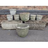 A PAIR OF CAST NEOCLASSICAL STYLE GARDEN PLANTERS