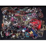 A LARGE COLLECTION OF COSTUME JEWELLERY