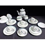 A SWEDISH ART DECO AKTIEBOLAGET LIDKOPING PORSLINSFABRIK (ALP) PART TEA SET