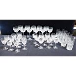 A PART-SUITE OF WEBB DRINKING GLASSES