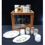 A SET OF CHEMIST'S SCALES, BY GRIFFIN AND GEORGE LTD, WADE CHEMIST'S JARS