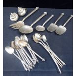 A PAIR OF SILVER-PLATED SHELLS AND OTHER ITEMS