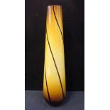 AN ART GLASS VASE, WITH WRYTHEN STRIPES