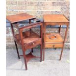 TWO 19TH CENTURY MAHOGANY WASH STANDS