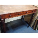 A VICTORIAN MAHOGANY SIDE TABLE