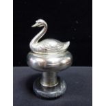 A VINTAGE CAR MASCOT, IN THE FORM OF A SWAN
