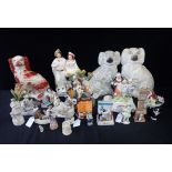 STAFFORDSHIRE FIGURES AND DOGS