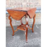 A LATE VICTORIAN MAHOGANY FOUR DROP-LEAF OCCASIONAL TABLE