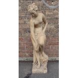 A GARDEN FIGURE OF A CLASSICAL BATHER