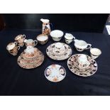 A COLLECTION OF EDWARDIAN IMARI STYLE TABLEWARE