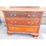 A WARING & GILLOW MAHOGANY CHEST OF THREE DRAWERS