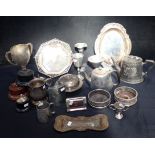 A QUANTITY OF SILVER-PLATED WARE