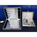 A SILVER PLATED CHRISTENING SET
