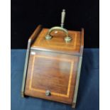 AN EDWARDIAN MAHOGANY COAL SCUTTLE