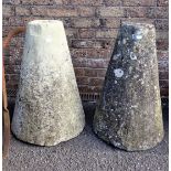 A PAIR OF STADDLE STONE BASES