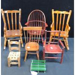 A COLLECTION OF MINIATURE CHAIRS