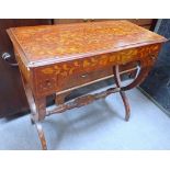 A 19TH CENTURY DUTCH MARQUETRY WRITING TABLE