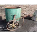 A VINTGE GARDEN WATER CARRYING CART