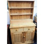 A SMALL COUNTRY PINE DRESSER/SIDEBOARD