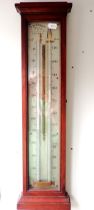 A MAHOGANY CASED THERMOMETER BY C.W. DIXEY