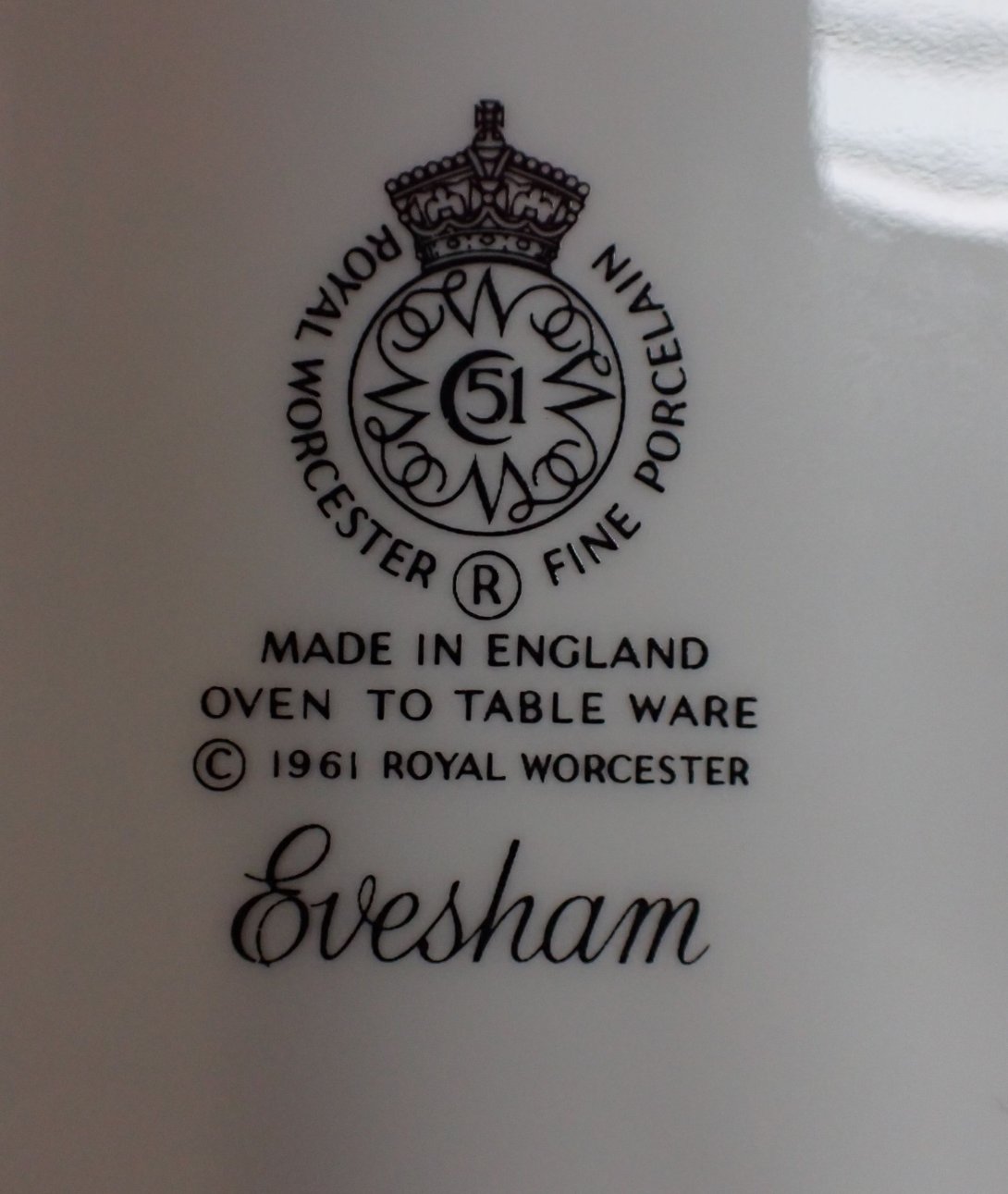 ROYAL WORCESTER 'EVESHAM' - Image 2 of 2