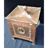 A COPPER COAL BOX