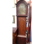 A GEORGE III OAK EIGHT-DAY LONGCASE CLOCK