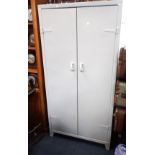 A METAL FRENCH MEAT SAFE OR LARDER CUPBOARD