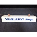 ADVERTISING: A VINTAGE ILLUMINATED SIGN ; 'SENIOR SERVICE Satisfy'