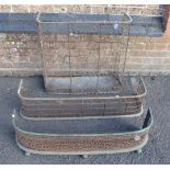 A 19th CENTURY WIRE WORK NURSERY FIREGUARD, WITH BRASS RAIL