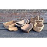 A COLLECTION OF OLD GARDEN TRUGS
