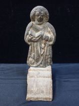 A LEAD FIGURE, POSSIBLY 16TH CENTURY