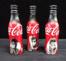 2017 STAR WARS 'THE LAST JEDI' 3 ALUMINIUM COCA COLA ZERO BOTTLES