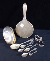 A SILVER-BACKED DRESSING MIRROR